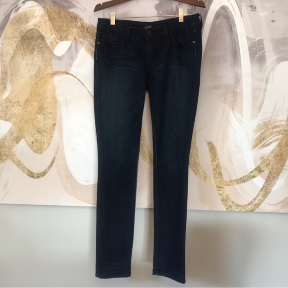 SERFONTAINE | The Euphoria Blue Denim Skinny Jeans With Dark Wash Size 27 - Picture 6 of 14